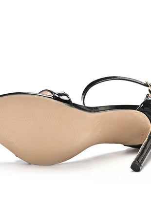 2026 spring Fashion Large Size 11cm Woman Sexy Dance Shoes Sandals Women Shoe Summer High Heels Stiletto Elegant Party Shoe PlatiNum