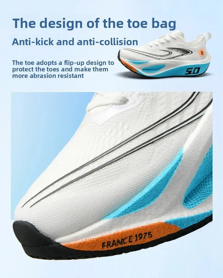 Unisex 2025 Full Carbon Plate Running Shoes Professional Marathon Racing Lightweight Bounce Cushion Breathable Sports Sneakers PlatiNum