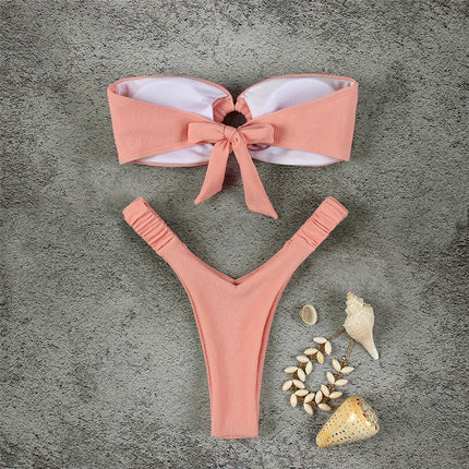 Micro Bikini Push Up Costumi da bagno donna 2024 Costumi da bagno femminili sexy Bikini brasiliano Perizoma Biquini Costumi da bagno Costumi da bagno solidi platinumshop