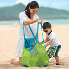 Borsa a rete protettiva per bambini con sabbia, borse portaoggetti per giocattoli da bagno per bambini, borsa da spiaggia grande per asciugamani, borsa per trucco cosmetico da donna