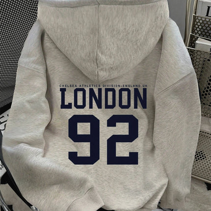 Plus Size 2025 Autumn Winter Women's Hooded Sweatshirt Long Sleeve Solid Color with Cute Little Dog Print Pullover