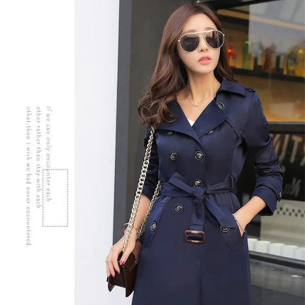 Xiaoxiangfeng Jacket Women2026Spring Autumn Winter New Fashion Windbreaker British Style Long Trench Coat Loose Female Outerwear