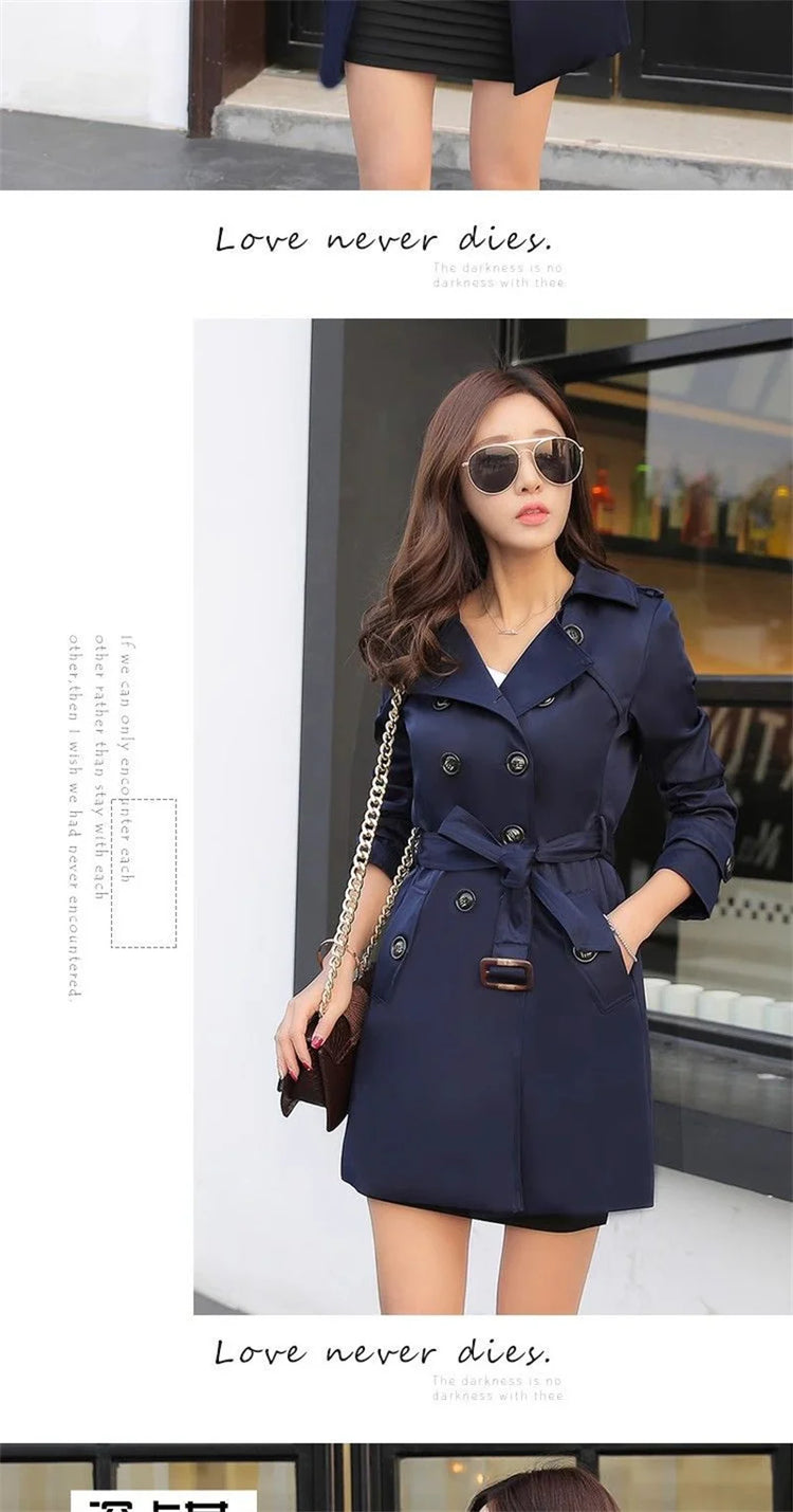 Xiaoxiangfeng Jacket Women2026Spring Autumn Winter New Fashion Windbreaker British Style Long Trench Coat Loose Female Outerwear