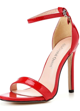 2026 spring Fashion Large Size 11cm Woman Sexy Dance Shoes Sandals Women Shoe Summer High Heels Stiletto Elegant Party Shoe PlatiNum
