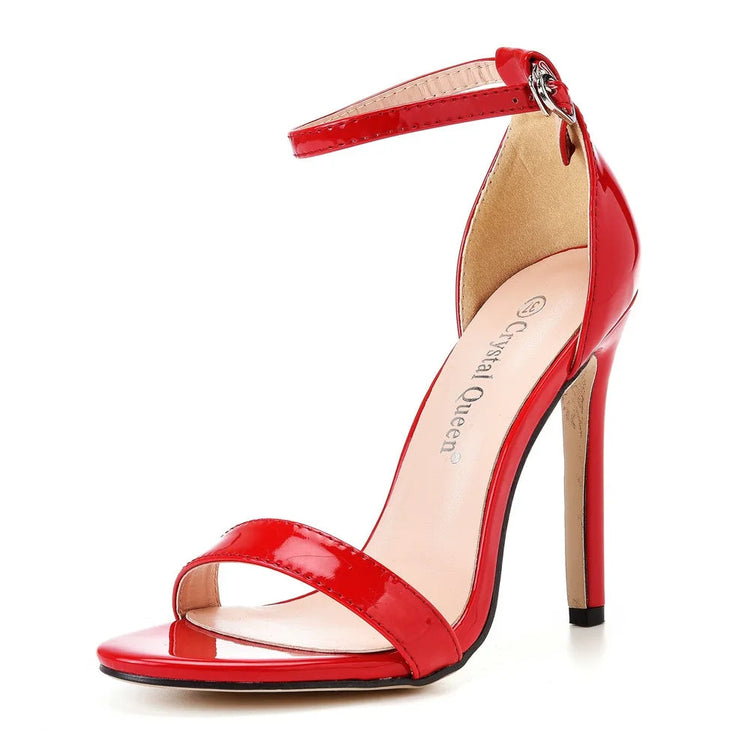 2026 spring Fashion Large Size 11cm Woman Sexy Dance Shoes Sandals Women Shoe Summer High Heels Stiletto Elegant Party Shoe PlatiNum