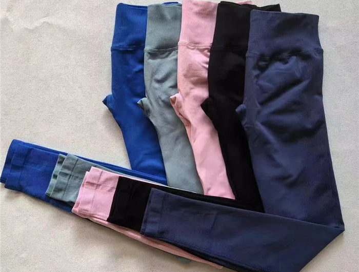 Seamless Sporty Leggings High Elastic Yoga Leggings Fitness Pants Butt Lifting Tights Tummy Control Squat Proof Workout Tights PlatiNum