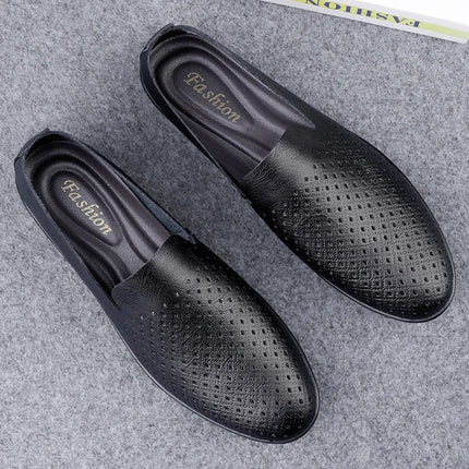Scarpe da uomo in vera pelle Casual formali mocassini da uomo mocassini estate italiana traspirante Slip on scarpe da barca maschili Over Size 50 51
