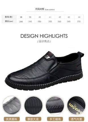 Mocassini da uomo in pelle PU antiscivolo appartamenti da passeggio traspiranti slip on da esterno scarpe casual per scarpe da ginnastica da guida per ufficio da lavoro maschile2