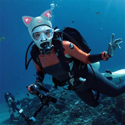 Cat Ear Diving Hood 3mm Neoprene Wetsuit Hood Cute Women's Swimming Cap for Surfing Snorkeling Water Sports Surf Diving Hat