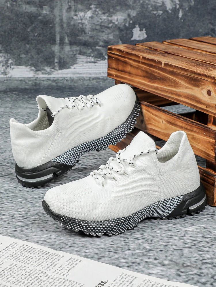 Breathable Socks Shoes Women Lightweight Knitted Casual Sneakers Non-slip Walking Footwear Outdoor Jogging Fitness Sports PlatiNum