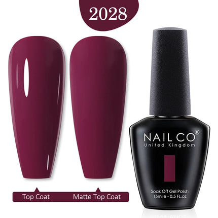 NAILCO 15ml Green Blue Series UV Nail Gel Polish Blue Colors UV&LED Gel Varnish Red Soak Off Semi Permanent LED Nail Gel Varnish