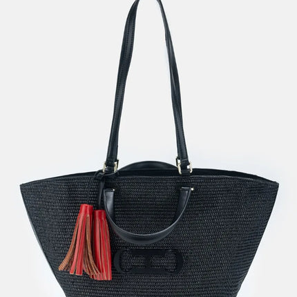 2026SS Eco-friendly Woven Straw Bucket Bag, Large Capacity, Beach Bag, Women's Shoulder Bag for Shopping