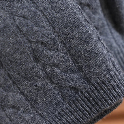 Women's Wool Mini Skirt A-line Twist Flower Elastic Waist Skirt Above Knee Umbrella Dress 100% Merino Wool Knitted Autumn Winter PlatiNum