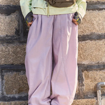 Men Women Splice Fashion Outdoor Loose Casual Lightweight Quick Dry Sports Cargo Baggy Pants Track Trouser Jogger Sweatpants