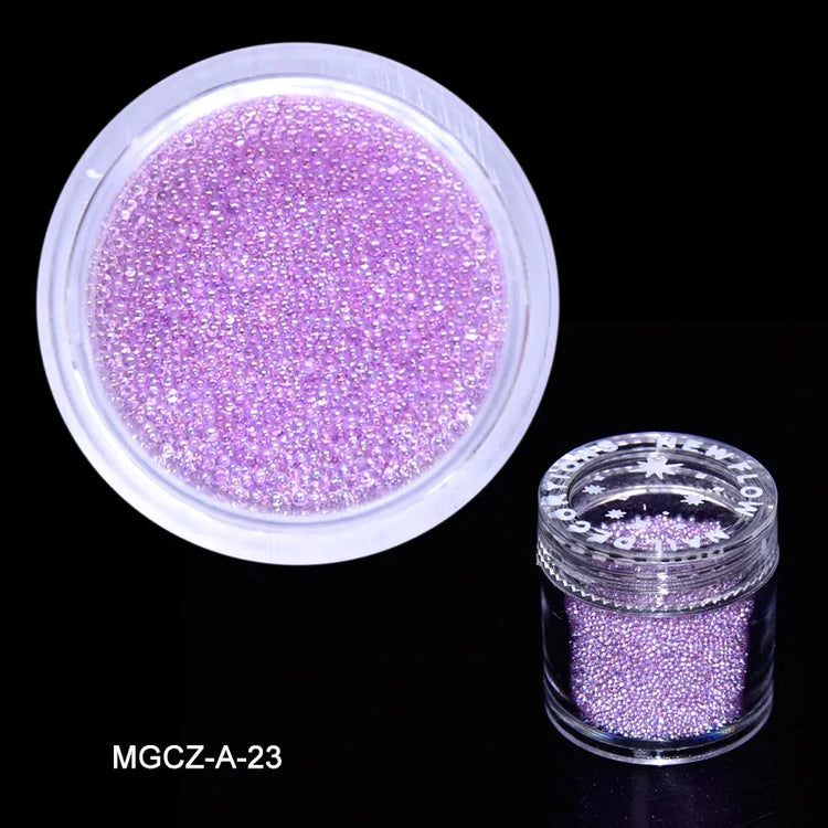 1000Pcs Gold/Silver Caviar Mini Nail Art Beads 24-Colors Micro Stainless Steel Metal Round Ball 1mm Gold Silver Manicure Bead 2028