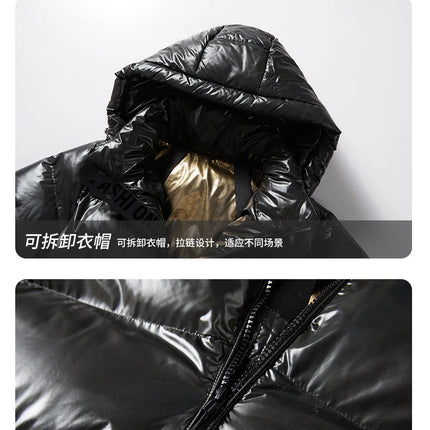 Winter Black All-match Men Parkas Coats with Hood Comfortable Warm Male Clothing Solid Color Thicken Cotton Jackets High Quality