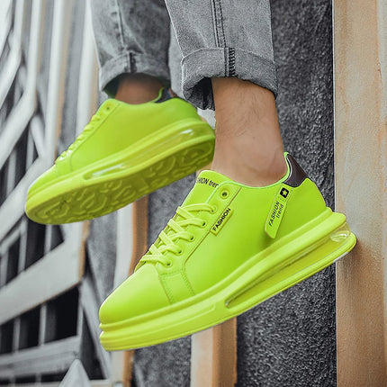 Men's Platform Sneakers Solid Design Sports Running Tennis Sneakers Lace Up Walking Trainers Shoes Casual Outdoor Shoes 39-44