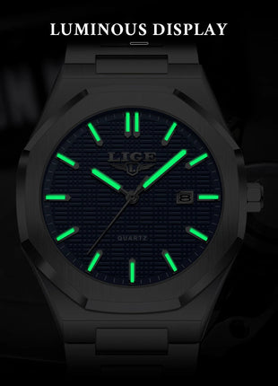 LIGE Orologio da donna elegante e lussuoso, orologio classico alla moda con data automatica, cinturino in acciaio inossidabile, orologi luminosi impermeabili per donna, regalo per signora platinumshop