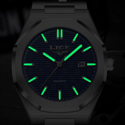 LIGE Orologio da donna elegante e lussuoso, orologio classico alla moda con data automatica, cinturino in acciaio inossidabile, orologi luminosi impermeabili per donna, regalo per signora platinumshop