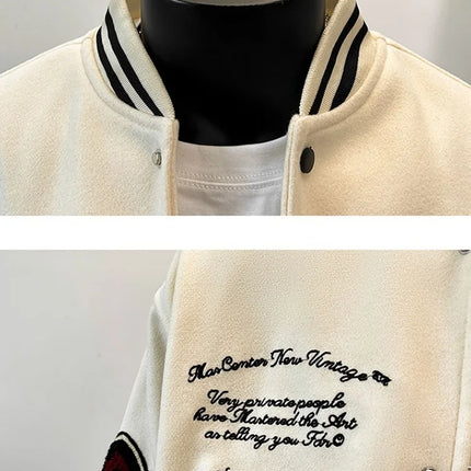 2026 Spring New Coat Boys Embroidered Baseball Jacket Fashionable and Versatile Trendy Youth Autumn Wear