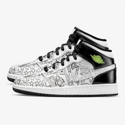 Scarpe da basket Nike Authentic Air Jordan1 Mid AJ1 alte GS DC4099-100 platinumshop