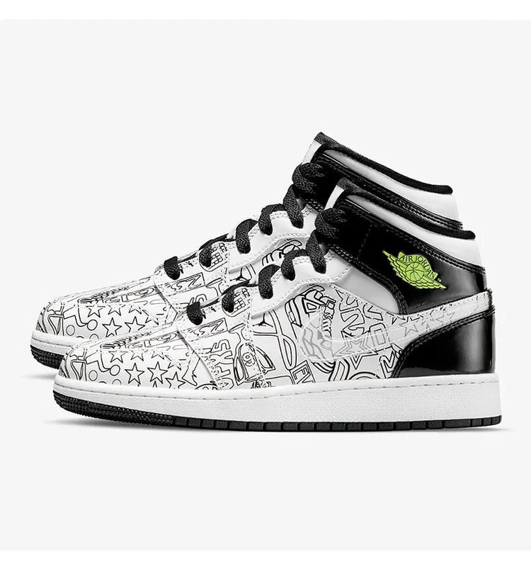 Scarpe da basket Nike Authentic Air Jordan1 Mid AJ1 alte GS DC4099-100 platinumshop