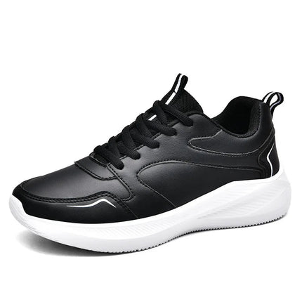PU Leather Women's Running Shoes Lightweight Casual Sports Shoes Waterproof Outdoor Training Sneakers for Jogging Tennis PlatiNum