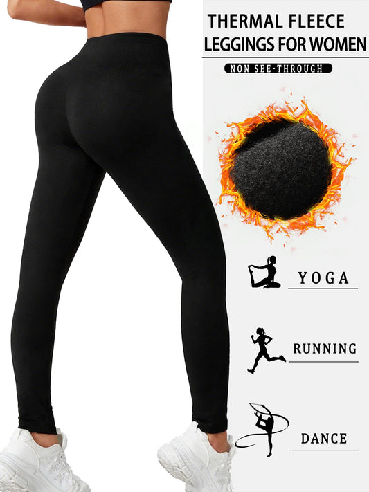 5 pack Women's winter leggings with thermal fleece interior design perfect for yoga and keeping comfortable during cold workouts