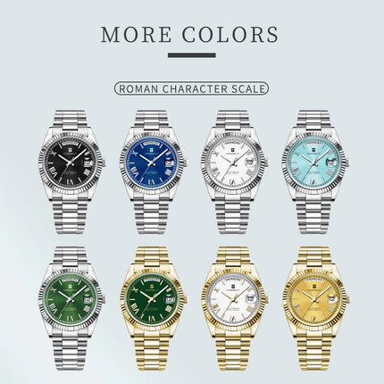 Custom Logo Diy 36/39MM Dial Automatic Mechanical Watches For Man Week Date Type Sapphire Luxury Waterproof Diving Man Watches