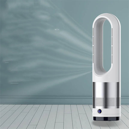 110V / 220V 18 pollici Mini ventilatore elettrico senza foglie per uso domestico funzione di temporizzazione del telecomando, ventilatore da pavimento muslimexayp