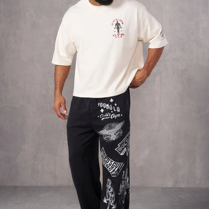 Men's new summer cotton T-shirt sporty fitness jogger slim short sleeve cotton