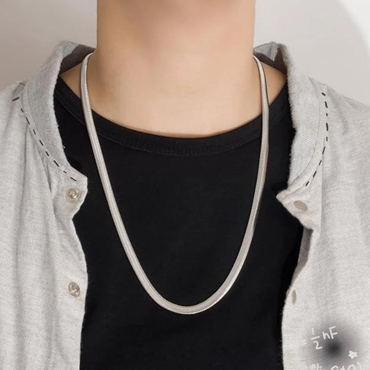 Collana lunga a catena a serpente di moda Uomo Donna Catene a maglie color oro in acciaio inossidabile Set di gioielli punk di base all'ingrosso platinumshop