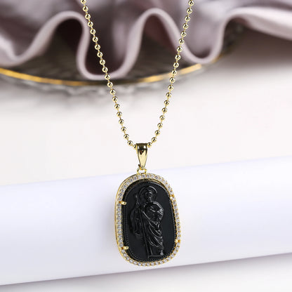 Oro/argento vendita calda stile religioso placcato oro St. Jude zircone collana pendente personalizzato per uomo donna regalo gioielli festa