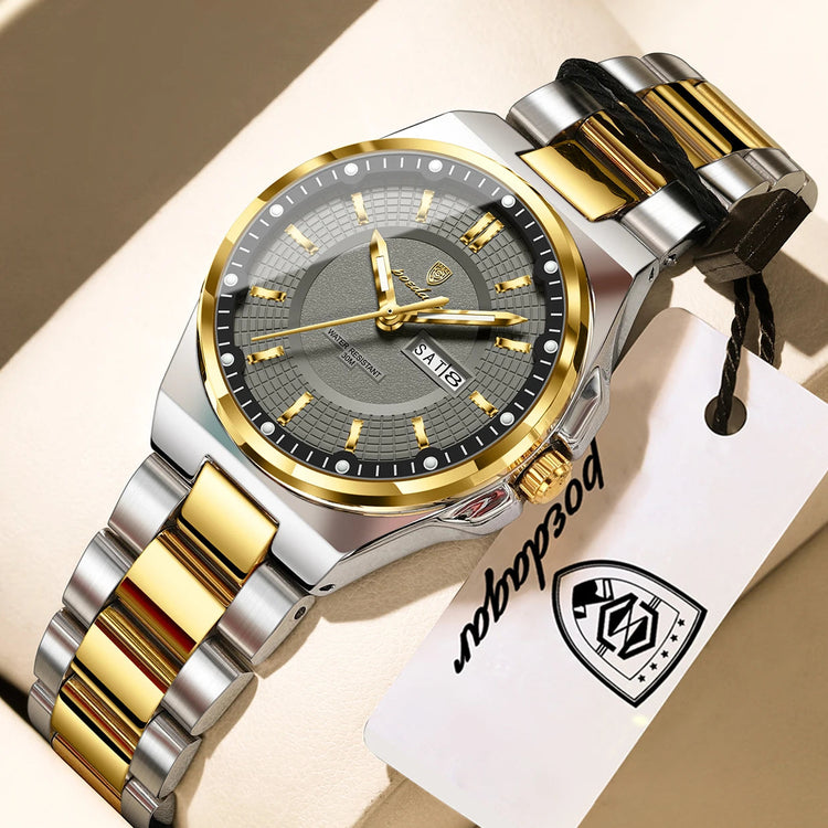 Orologio da Donna POEDAGAR Elegante con Data e Giorno della Settimana, Movimento al Quarzo, Acciaio Inossidabile, Luminoso e Impermeabile platinumshop