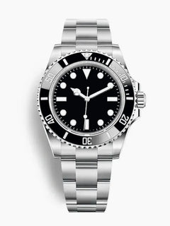Orologi Automatici Meccanici da Uomo in Acciaio Inossidabile 904L, Cassa Lucida, Ultimo Stile di Moda, Quadrante Sfumato Nero-Blu, Antigraffio