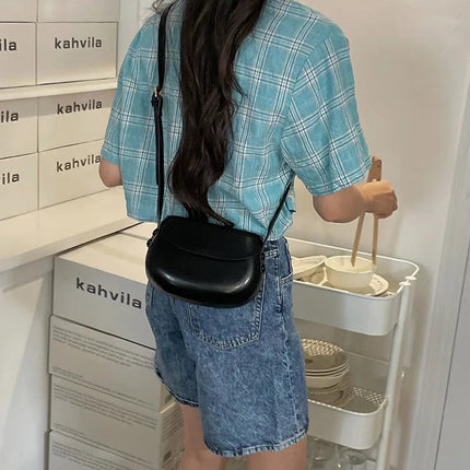 Womens Small Messenger Bag Solid PU Leather Shiny Shoulder Bag Fashion Saddle Bags Flip Buckle Phone Coin Purse Lipstick Storage PlatiNum