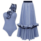 Swimsuit and skirt / L