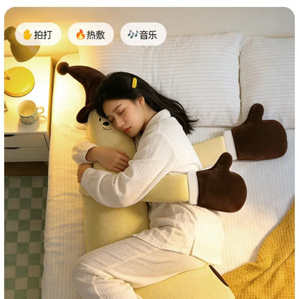 Banana King Soothing Patting Heatable Sleeping Body Pillow For Adult Women Side Sleeper Leg Hugging Pillow For Bedroom Nap Sleep