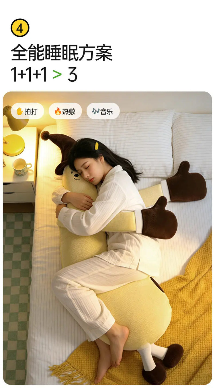 Banana King Soothing Patting Heatable Sleeping Body Pillow For Adult Women Side Sleeper Leg Hugging Pillow For Bedroom Nap Sleep