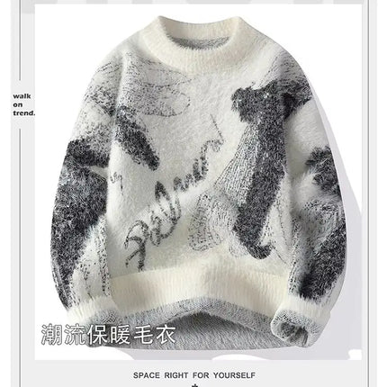 2026 Winter Sweaters for male men thick O-neck sweater men Student youth sweaters autumn Men's wool Casual Knitwear Pullover