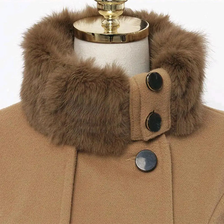 Winter Women's Jacket Windbreaker Warm Plush Thick Clothes Double Breasted Belt Autumn and Winter Korean Style Slim Lapel Coat
