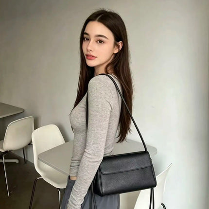 Borsa in pelle morbida, borsa a tracolla da donna, borsa di alta qualità, borsa da lavoro.