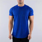 Men's Summer Skinny Casual T-Shirt Short Sleeve Tee Male Gym Fitness Sport Cotton Tops Man Running Workouts Sweatshirt Clothing PlatiNum