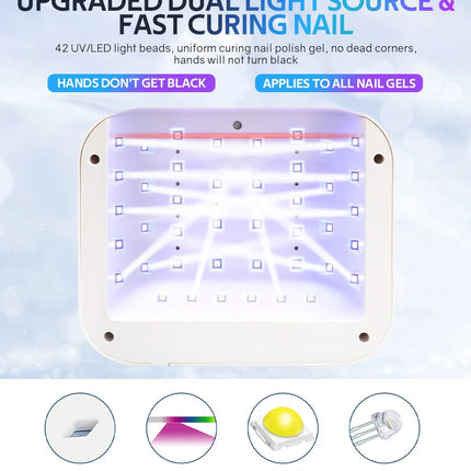168W Rechargeable UV LED Nail Lamp Professional Dryer Cordless Gel Polish Drying Lamp For Manicure