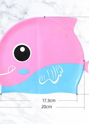 Cuffia da nuoto per bambini con dinosauro simpatico cartone animato Cuffia da nuoto per ragazzi e ragazze Cuffia da nuoto per bambini impermeabile ad alta elasticità in silicone morbido