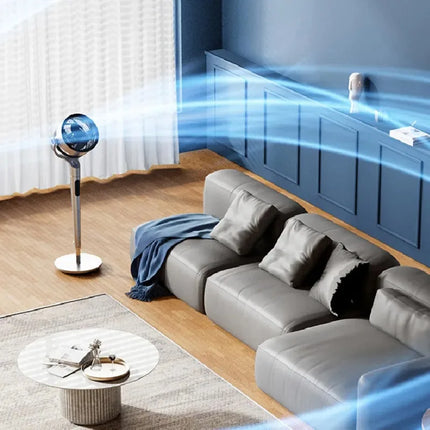 Ventilatore da Terra 220V con Telecomando, Versione Aggiornata, a Frequenza Variabile, Oscillante
