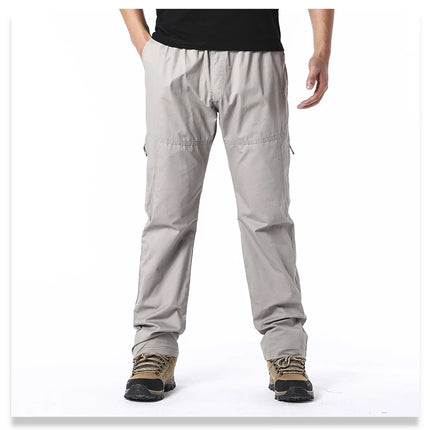 High Quality Men's Cotton Cargo Pants Casual Multiple Pocket Tacitcal Pants Spring Autumn Outdoor Camping Hiking Work Pants