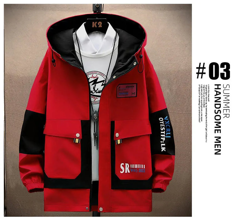 Autumn new style Fashion Trend Hooded Jacket spring Men's Casual Comfort Fleece High Quality Coat male full size M-4XL