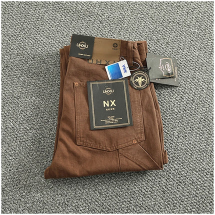 2025 Spring and Autumn New American Retro Heavyweight Patchwork Cargo Pants Men's Fashion Multi-pocket Casual Loose Trousers