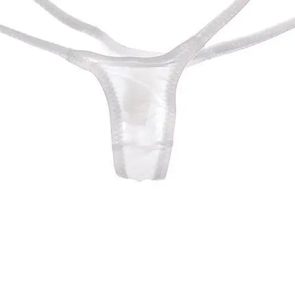 Women's Thin Ice Silk High Elastic Thong Mini Low-rise Sexy Sheer Single Layer Underwear